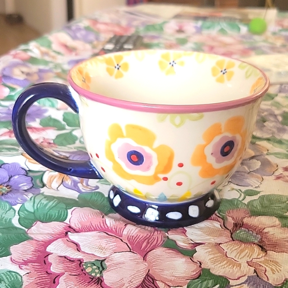 Floral Watercolor Handpainted Coffee Tea Cup
